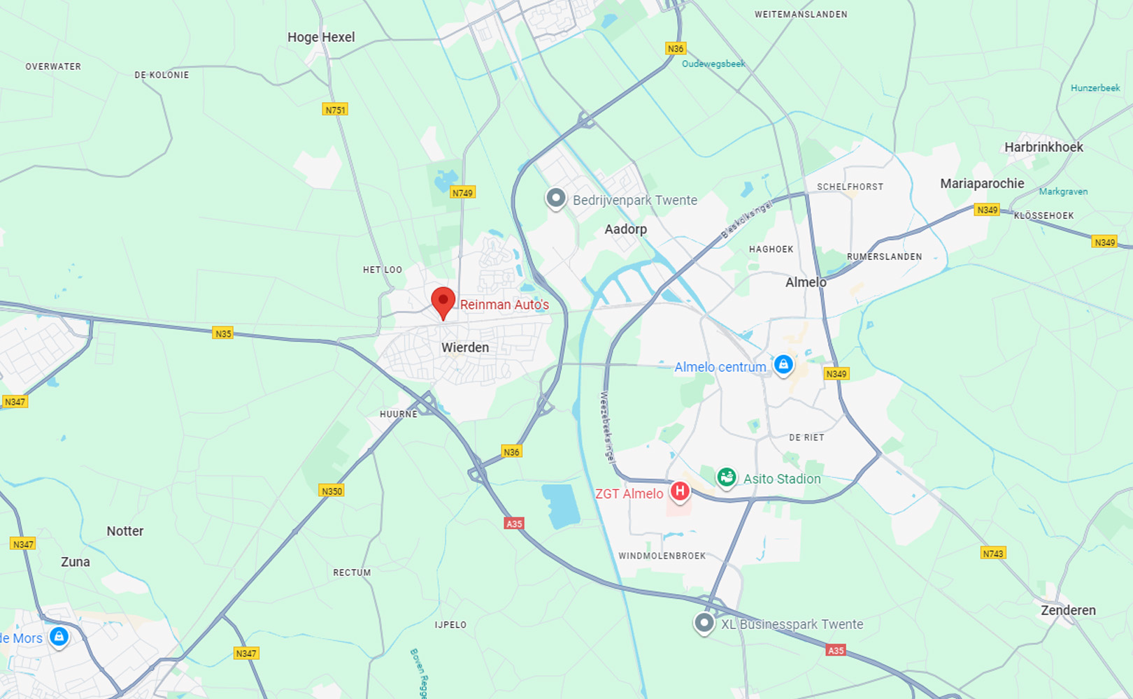 Reinman Auto's - Locatie